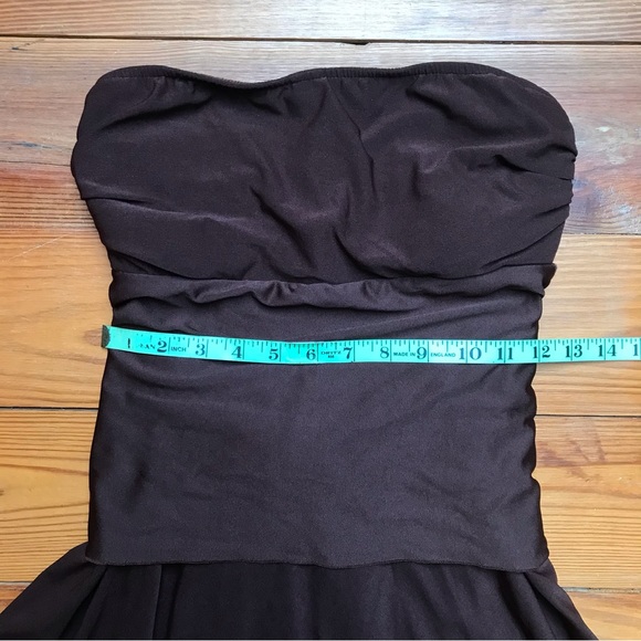 Niki Wior Brown Swim Strapless Dress, EUC, S - Picture 4 of 14